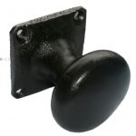 Türknauf Bauhaus alt Gusseisen schwarz Türgriff 49mm