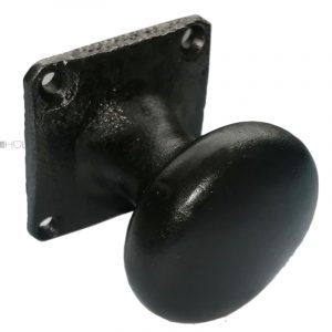 Türknauf Bauhaus alt Gusseisen schwarz Türgriff 49mm