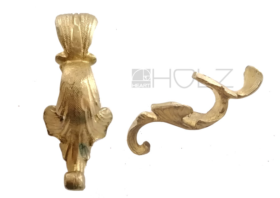 Bronze Möbelbeschlag antik feuervergoldet Löwenmaul alt 11cm