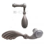 Großer Bechergriff antik Eisen alt Türklinke 17.6 mm 11er Vk