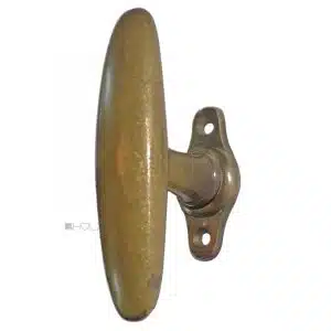 Fensterolive Avantgarde 1910 Fenstergriff oval alt Rosette 99/51/43mm