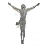 Christus Kreuz Jesus Bronze alt massiv Patina verwittert antik 55 cm