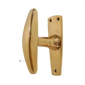 Fensterolive Art Deco Fenstergriff Messing 87mm 80