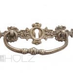 Schubladengriff antik Möbel Beschlag Blende Bronze alt 124 mm