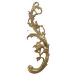 Möbel Bronze Beschlag antik Ranke floral links 16.5cm