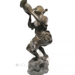 Japanische Bronze Figur Statue Signalgeber Wächter 30cm 2200gr.