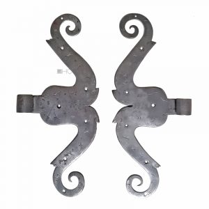 S-Band Paar Türbänder antik geschmiedet alt verzinnt 17er 37cm