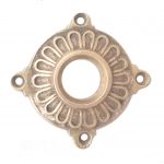 Drückerrosette antik Rosette Kranz Messing alt 16 mm