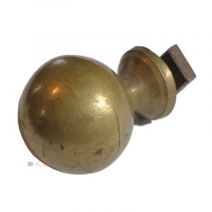 Endstück Zierkugel antik für Aufsatz in Messing alt Kugel 34 mm