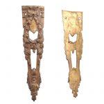 Bronzebeschlag Bronze feuervergoldet Möbel klassizistisch antik alt 19.5 cm