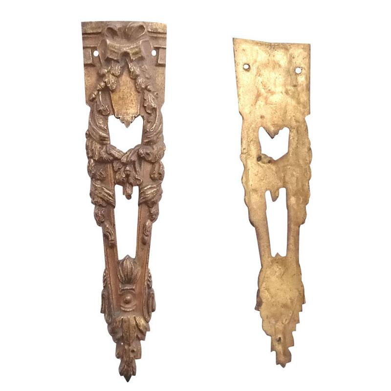 Bronzebeschlag Bronze feuervergoldet Möbel klassizistisch antik alt 19.5 cm