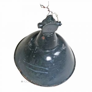 Stalllampe schwarz Emaille Hängelampe Schirmlampe alt Loft Industrie 47cm