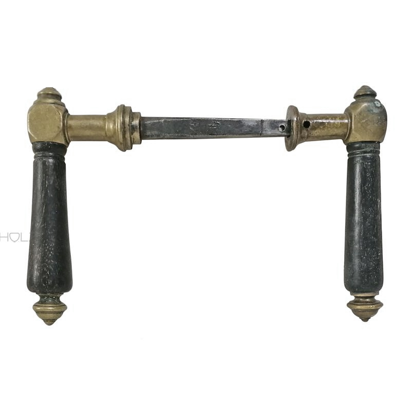 Türdrücker Kastenschloss antik Würfel Ebenholz Gelbguss alt 9er Vk Türdrücker Kastenschloss antik Würfel Ebenholz Gelbguss alt 9er Vk