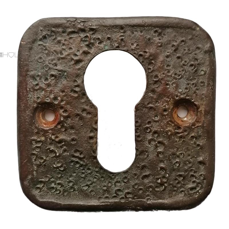 Bronze Tür Schlüsselschild schwer massiv PZ 57mm Alpan