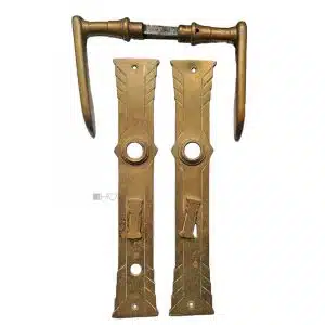 Tür Drückergarnitur Jugendstil Türdrücker alt 10er Vk 68