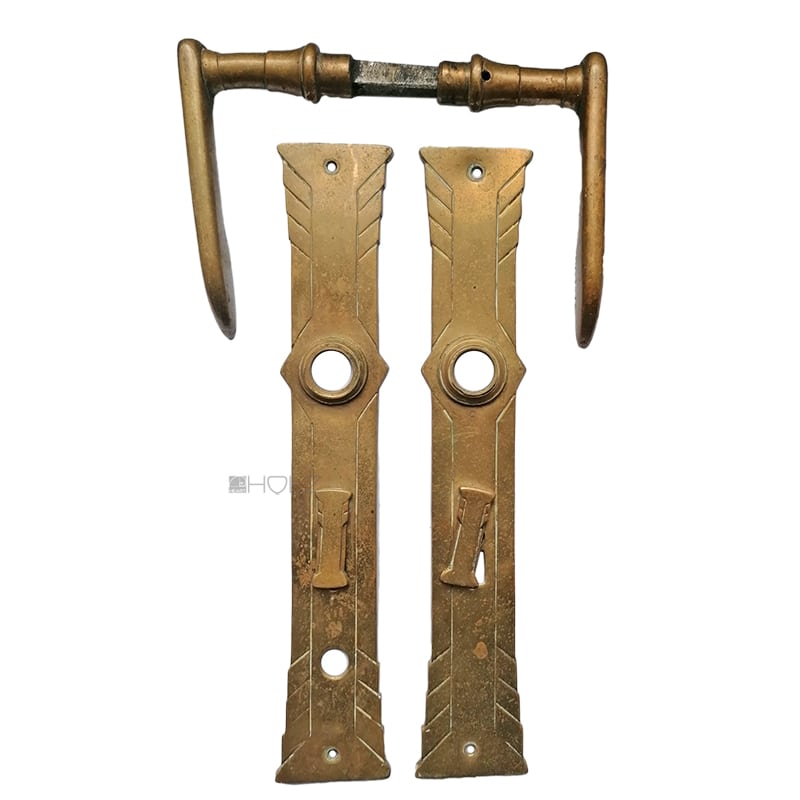 Tür Drückergarnitur Jugendstil Türdrücker alt 10er Vk 68