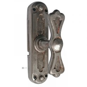 Basküle Fenstergetriebe antik Stahl Jugendstil Fliege alt Zunge links