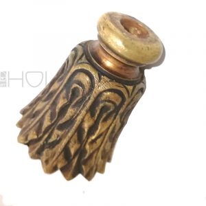 Vorhanggewicht antik Bronze alt feuervergoldet Kordel Quaste Schnur