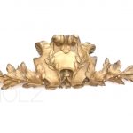Bronze Beschlag antik feuervergoldet Lorbeer Supraporte Möbel alt 35cm