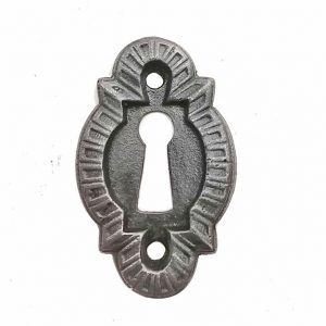 Schlüsselschild antik alt Strahlen Eisen Gusseisen BB Schlüsselrosette