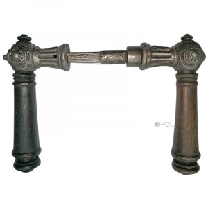 Kastenschloss Türdrücker antik Gusseisen Sonne Türklinken alt 9er Vk