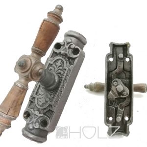 Basküle antik Zinn Würfel Fensterolive Horn alt Jugendstil Lilie