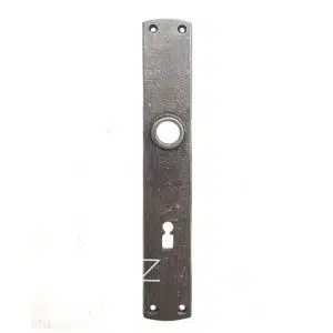 Langschild antik halbrund alt Gusseisen Türdrücker 18.3 mm 78