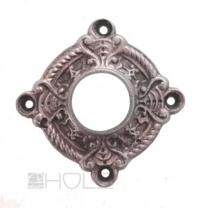 Drückerrosette antik alt Gusseisen Bändel Türdrücker 19.3 mm