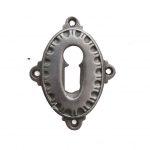 Antik Schlüsselschild Zahnkranz Eisen Gusseisen alt Gründerzeit