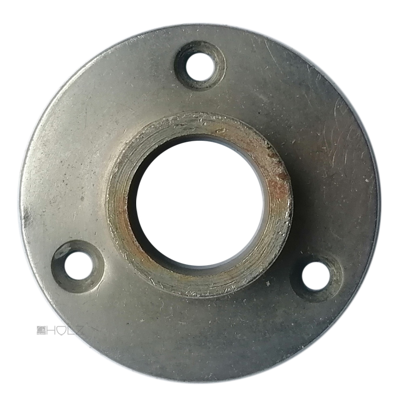 Drückerrosette Bauhaus alt drei Messing vernickelt 45mm 16.3