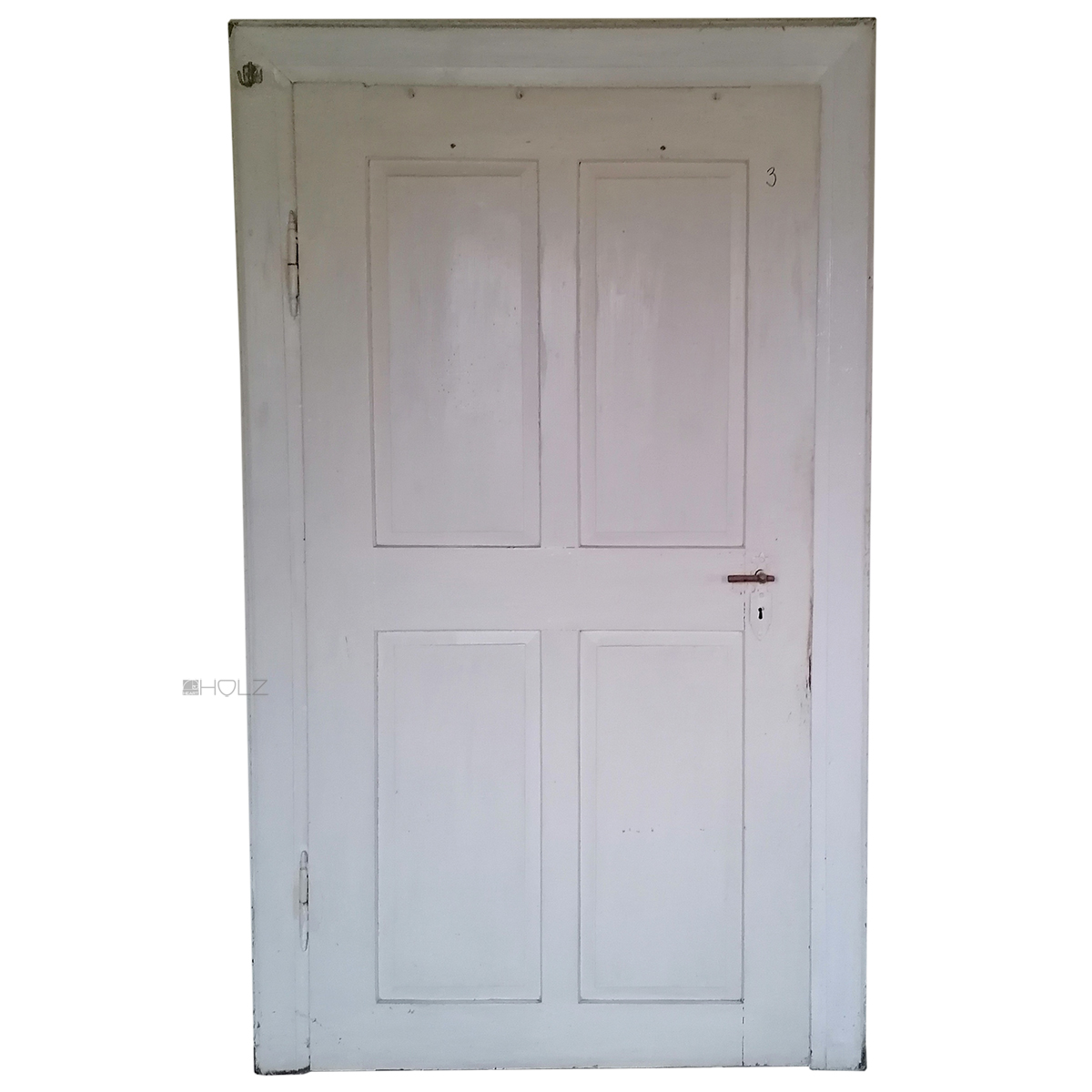 Zimmertür antik Biedermeier alt Zarge Tuer 3 links weiß Falzmaß 98x191