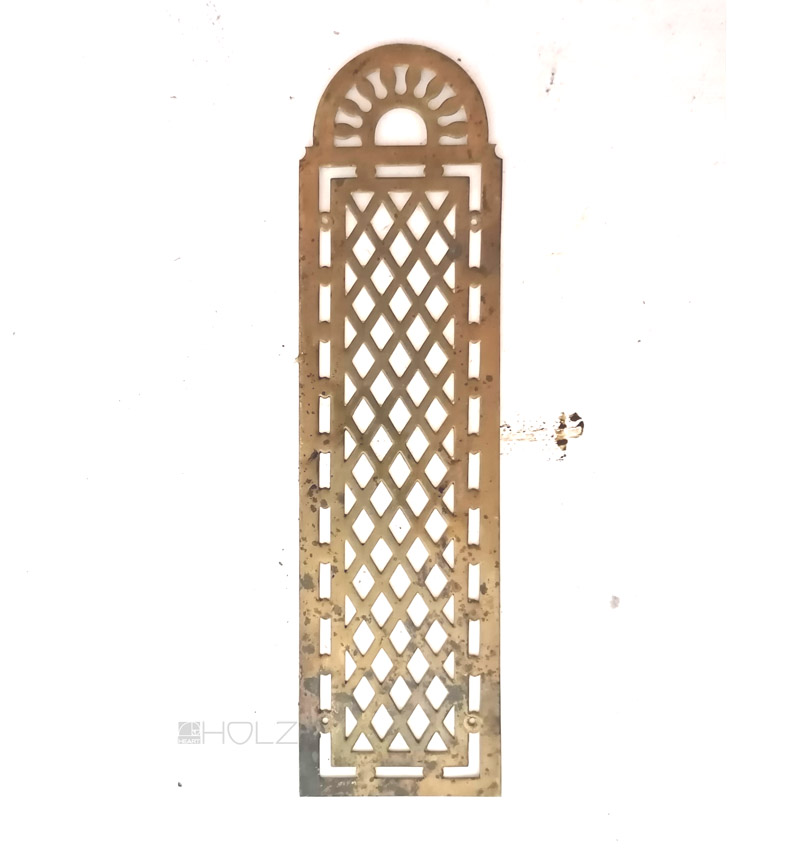 Fingerplatte antik Frankreich Tür Griffplatte Messing Raute alt Art Nouveau