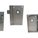 Kleines Kastenschloss antik 1920er Türschloss alt 9er Vk Tür rechts keine Sperrfunktion