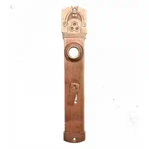 Langschild Jugendstil alt antik Hexagon Türklinke 17.4mm 74