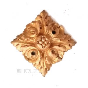 Bronze feuervergoldet Möbel Applikation Akanthus Beschlag antik 4 cm
