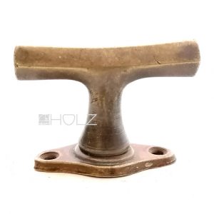 Jugendstil Avantgarde Fensterolive Hexagon alt Fenster antik Messing 42 mm