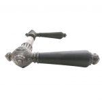 Türdrücker antik Sonne Gusseisen Horn alt Türklinken verzahnt 18.4 mm Welle