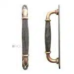 Stoßgriff Jugendstil massiv antik alt Türgriff Messing Ebenholz 26cm