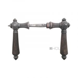 Türklinken antik Eisen Horn Sonne Türdrücker alt Kastenschloss 7.5 er Vk
