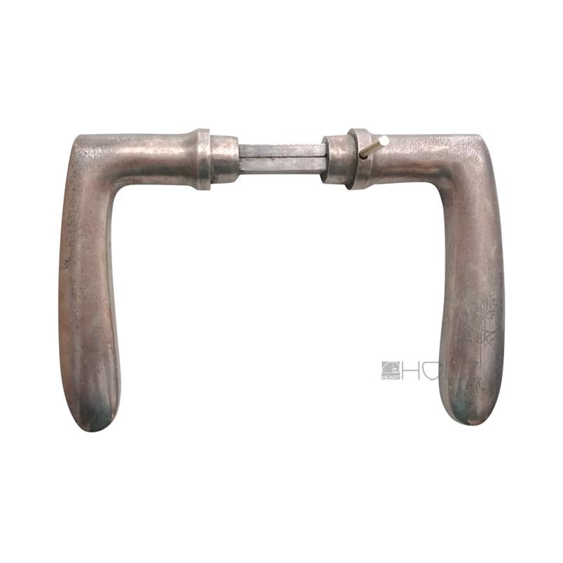 Bauhaus Türdrücker antik Messing vernickelt silber Türklinken 8er Vk