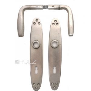 Tür Drückergarnitur Bauhaus Art Deco Türklinken Messing silber alt 72 mm