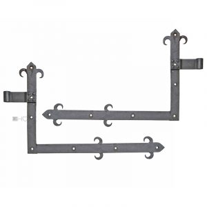 Paar Türbänder Torbänder geschmiedet Stahl 40x60cm 17er Dorn