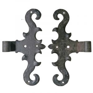 Tür S-Bänder antik geschmiedet Türbänder Zierbänder 26cm 16er Dorn