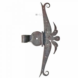 Tür S-Band antik geschmiedet alt Zierband 37cm 21er Dorn