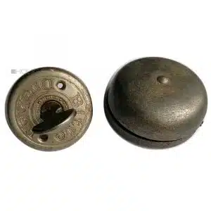 Haus Drehklingel antik Stahl alt Glocke Klingel 60mm