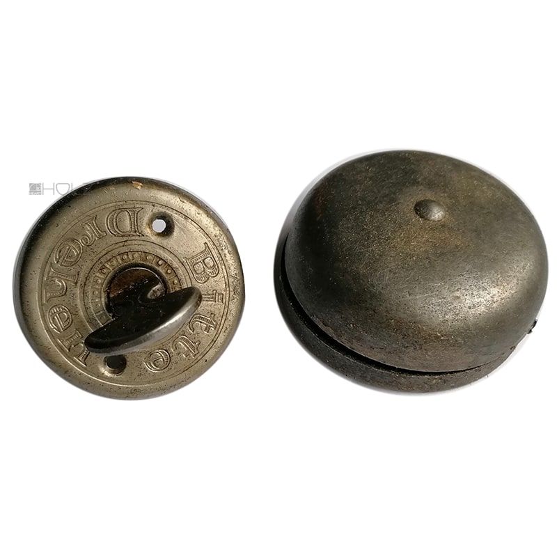 Haus Drehklingel antik Stahl alt Glocke Klingel 60mm
