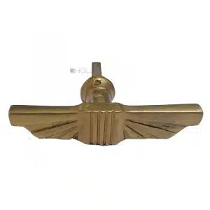 Fensterolive Jugendstil alt Strahlen Fenstergriff 96mm