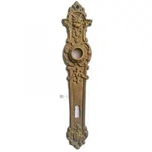 Langschild antik Löwe alt Gründerzeit Türdrücker 15.6mm 92