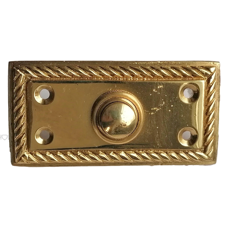 Türklingel Hausklingel antik repro Messing Klingelknopf 39x78