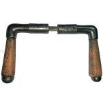 Türdrücker 1920er alt rund Türklinken Eisen Holz 18.7mm 8er Vk